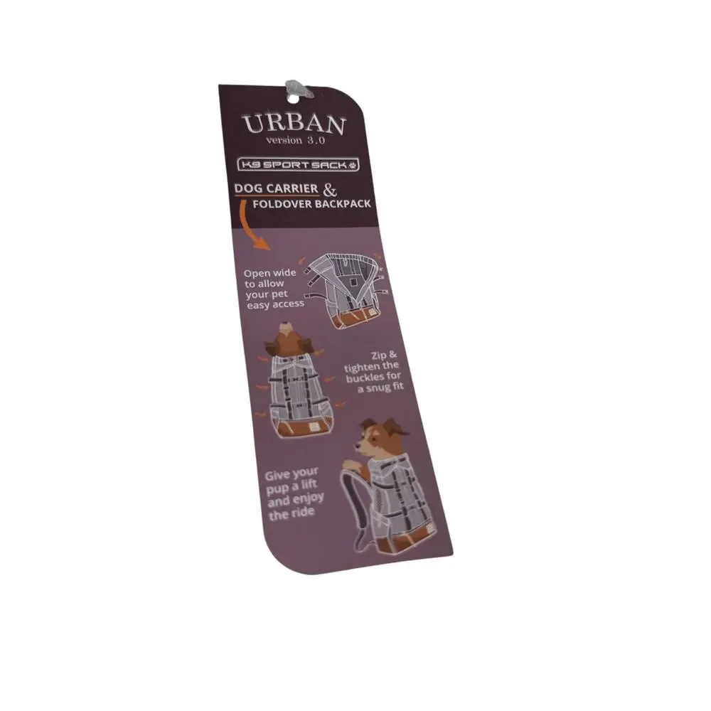 NWT URBAN 3 Dual Use Dog Carrier and Traditional Backpack K9 Sack Travel Small